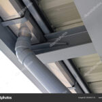 PVC Pipe Down Spout Connected with Stainless Steel Rain Gutter